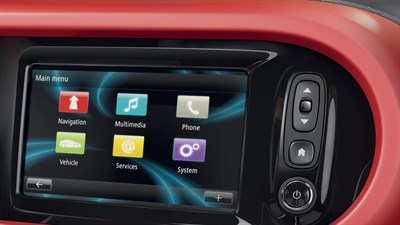 Renault R-LINK EVOLUTION display screen showing the main menu