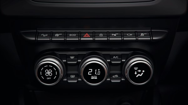 A vignette view of the All-New Renault Duster's air conditioning system