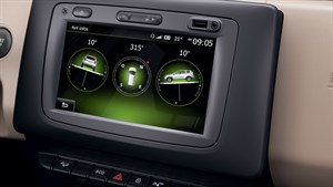 All-New Renault Duster's 4X4 touch monitor displaying the roll angles