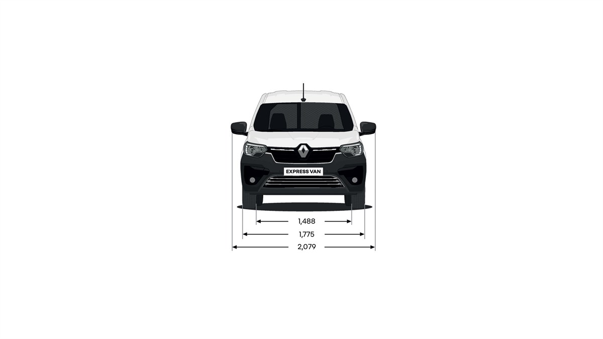 Renault Express Van Front View Dimensions