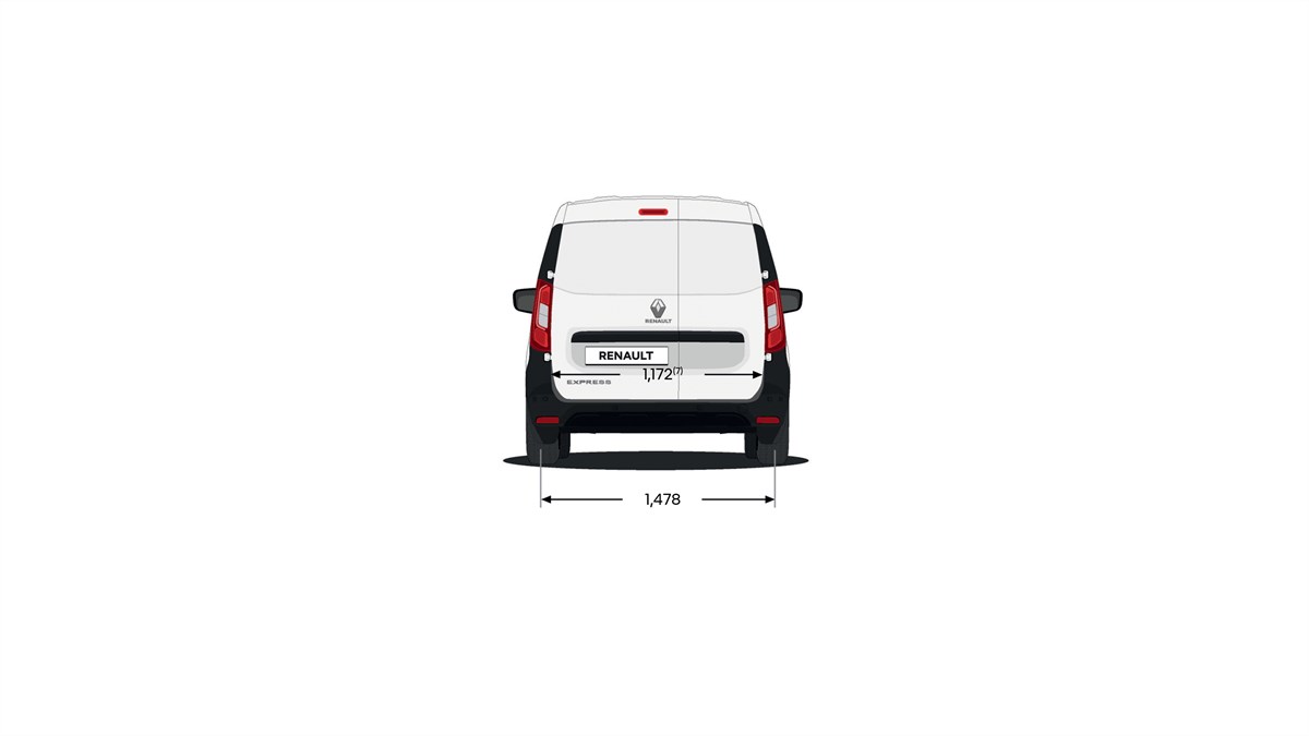 Renault Express Van Back View Dimensions