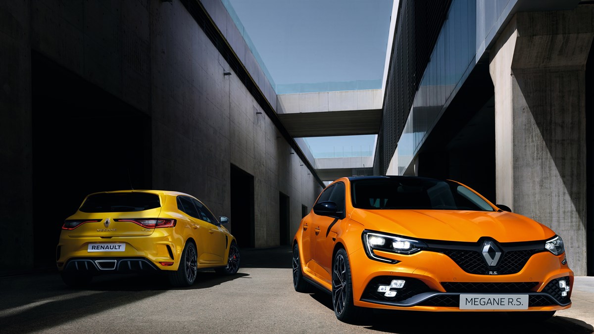 Two Renault MEGANE R.S. parked aside