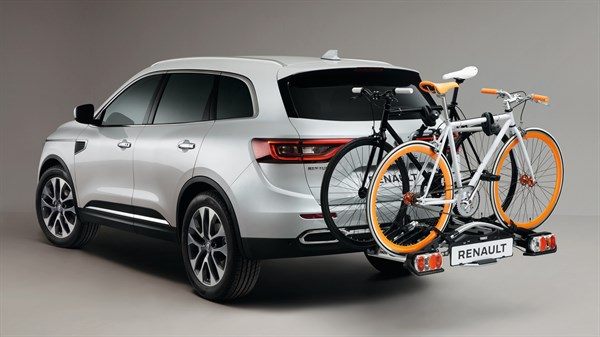 New Renault KOLEOS bicycle rack loaded with two bicycles