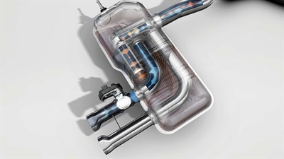 An internal view of the Renault MEGANE R.S. exhaust