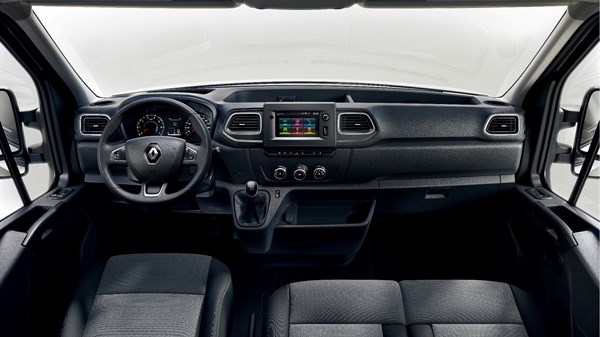 Front seater storage area of the Renault Master