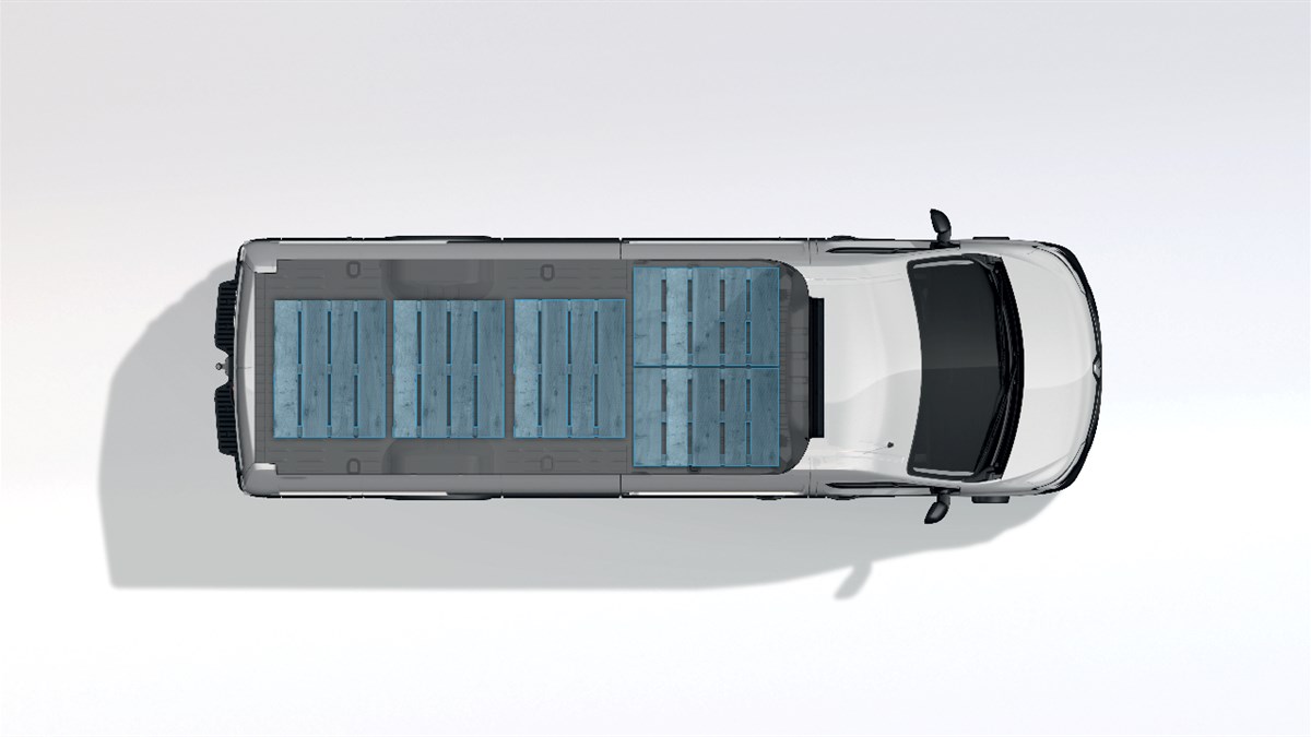 Top View of White-colored Renault Master 