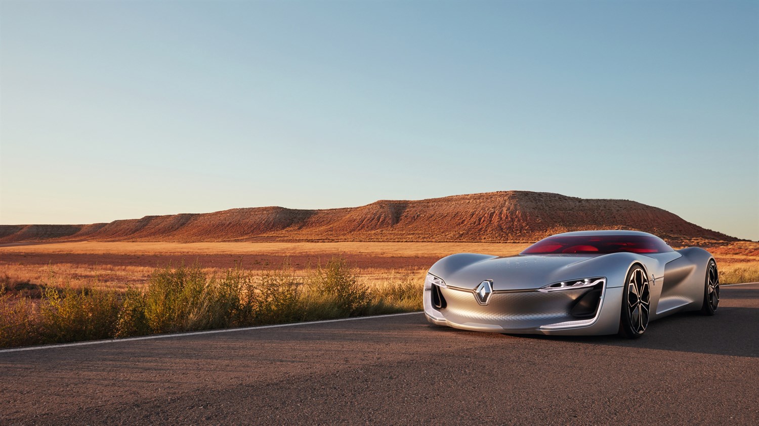 Renault TREZOR concept car on the road