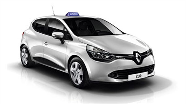 Renault Clio shown from a front corner view
