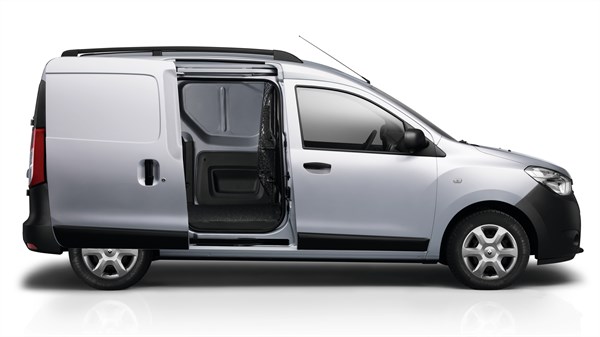 Side view of the Renault Dokker Van with the door opened