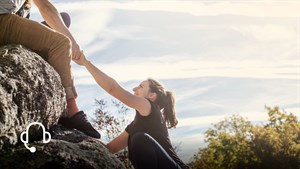 A man and woman feeling adventurous because of Renault service